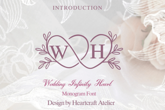 Creative Wedding Font Projects with Infinity Hearts