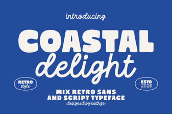 Coastal Delight Font for Seaside Craft Projects